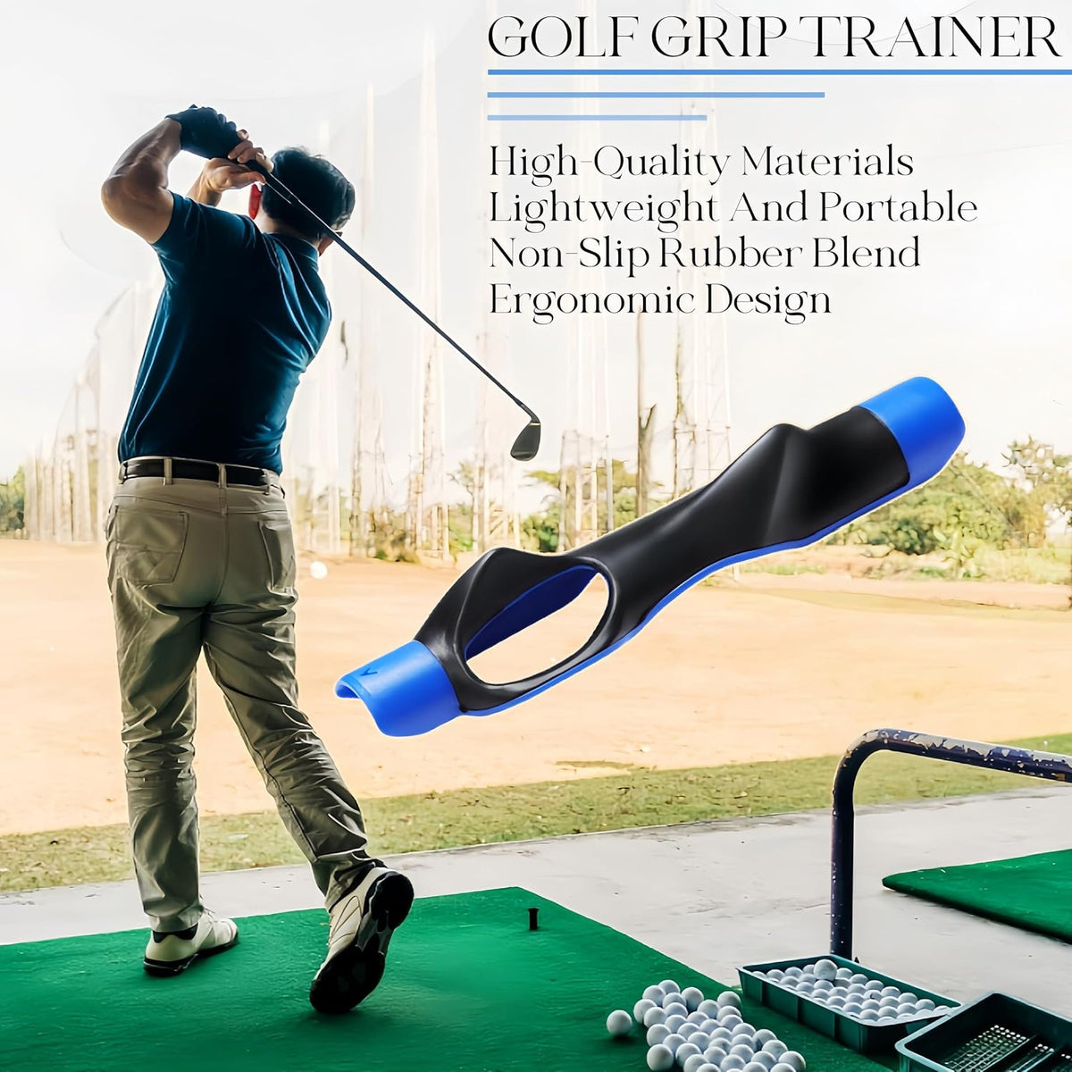 Golf Grip Trainer for Right Hand - Improves Swing & Hand Position
