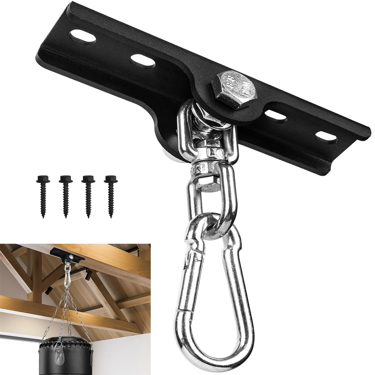 Heavy Punching Bag Hanger Wall Ceiling Mount with Swivel for Boxing MMA