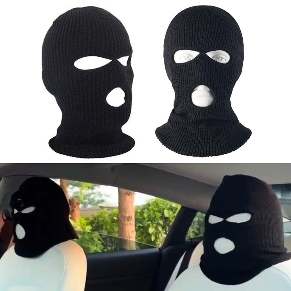 Full Face Ski Mask Winter Balaclava with 3 Holes for Snowboarding & Outdoor Sports