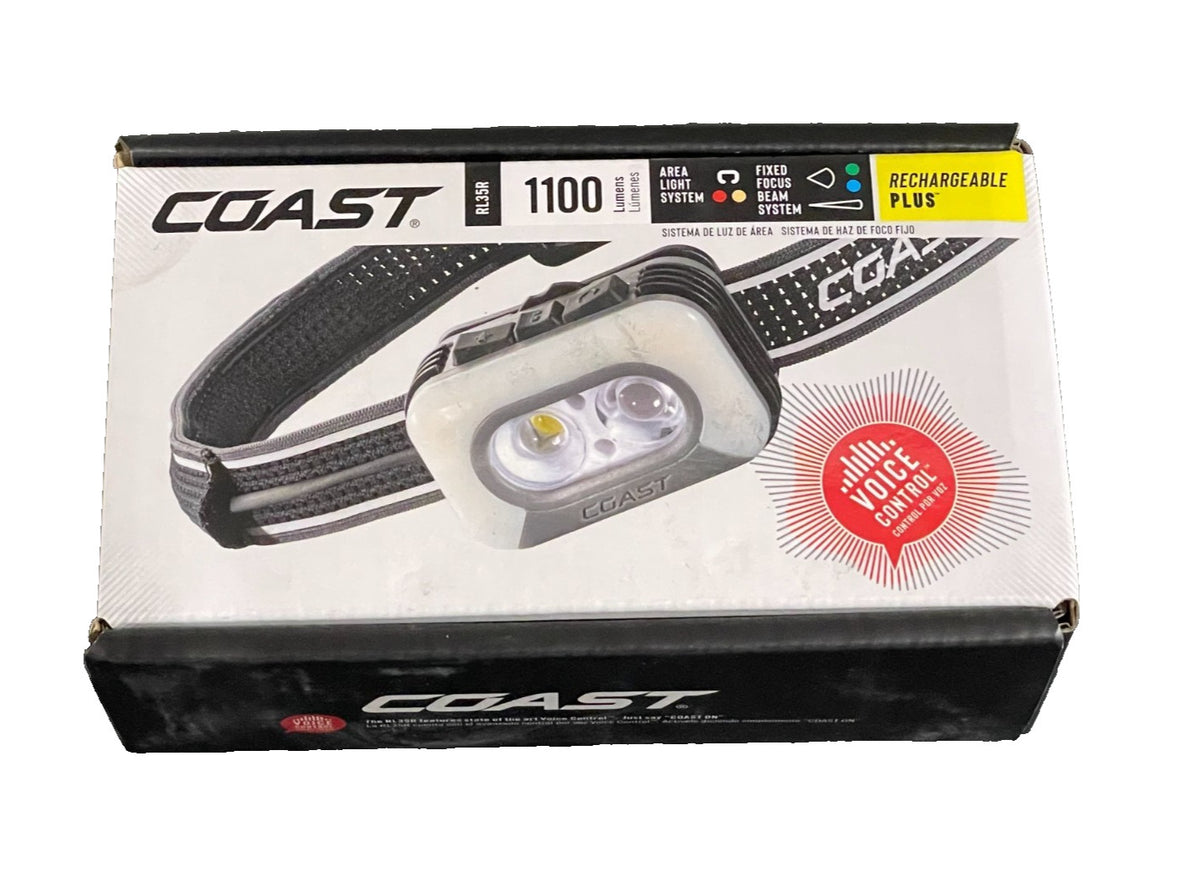 Rechargeable LED Headlamp 1100 Lumen Voice Control Waterproof Camping Light