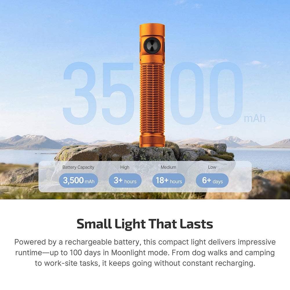 Compact Dual Switch LED Flashlight 1600 Lumens, Outdoor & Everyday Use