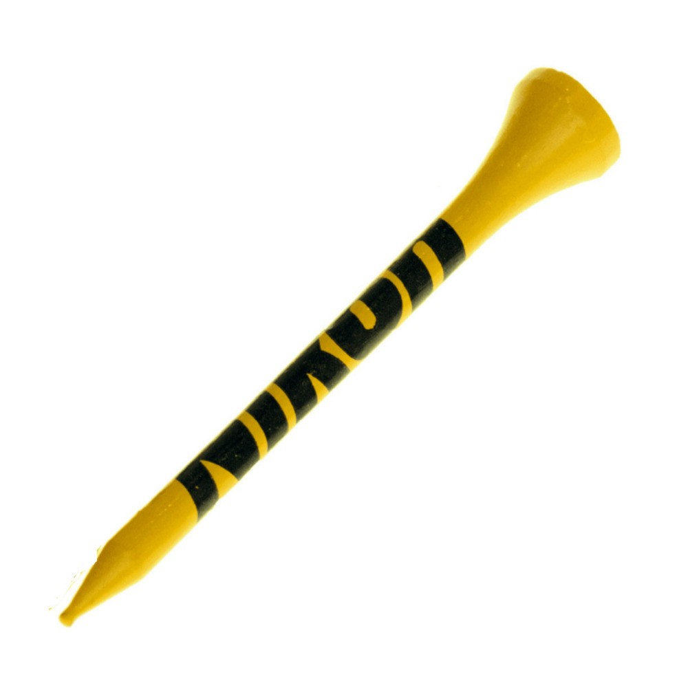 Golf Tees and Ball Marker Set - Hardwood Construction Bright Yellow