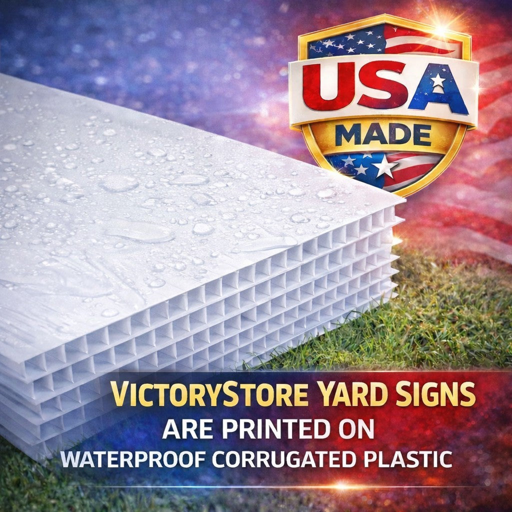 Golf Tournament Hole Sponsor Yard Signs 12x24 with Stakes - 18 Pack