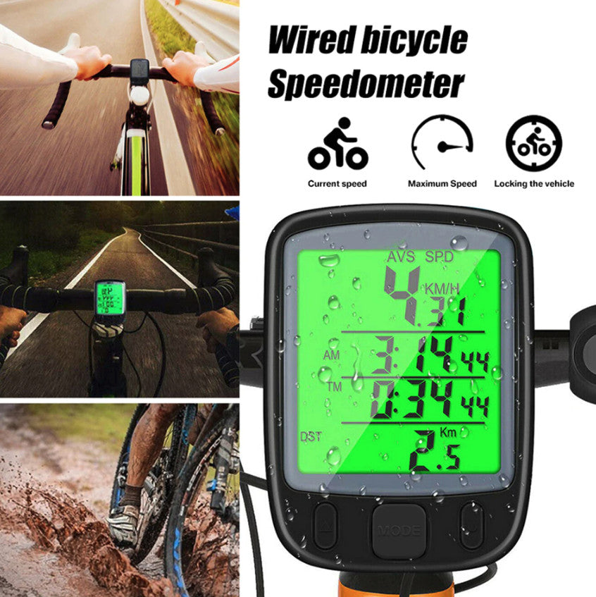 Wireless Bicycle Speedometer LCD Odometer Waterproof Cycling Computer