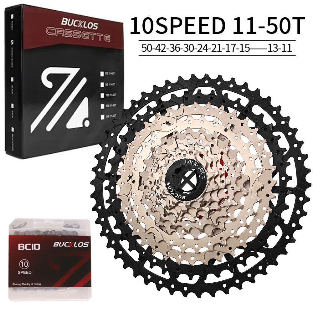 Bike Cassette and Chain Set for Shimano SRAM 8-12 Speed, 11-52T