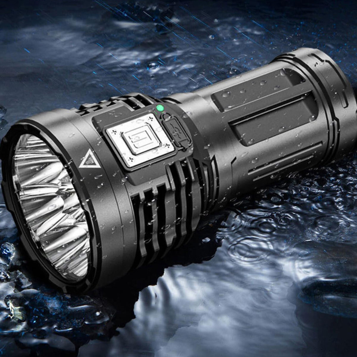 Super Bright 12000000LM LED Tactical Flashlight USB Rechargeable Outdoor