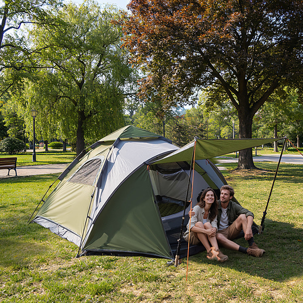 Automatic Waterproof Camping Tent for 3-4 People with Portable Design