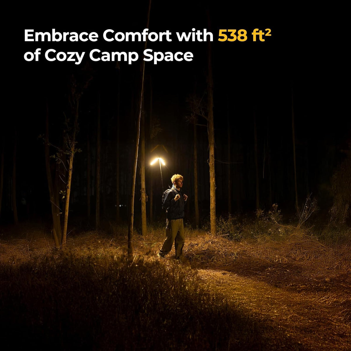 Rechargeable Telescopic Camping Light with 15600mAh Power Bank