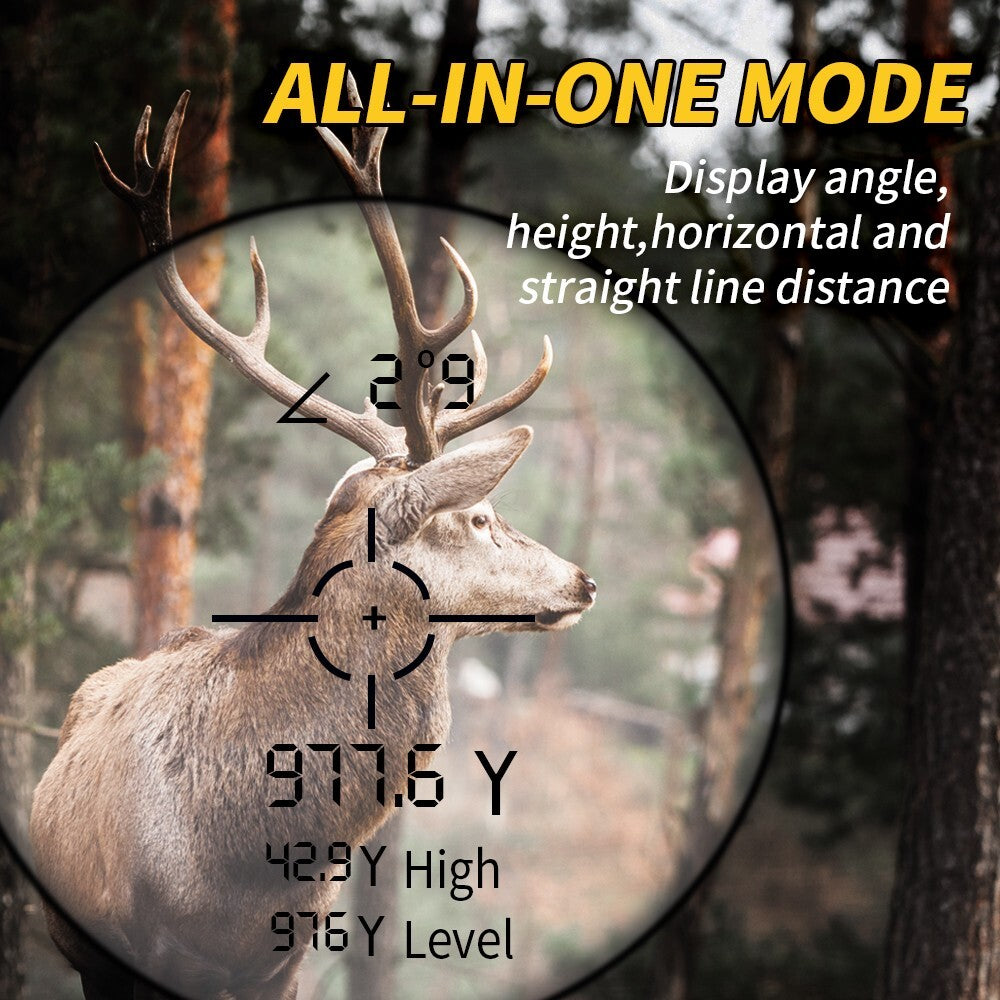 Laser Rangefinder for Hunting and Golf 1000 Yards Rechargeable Battery