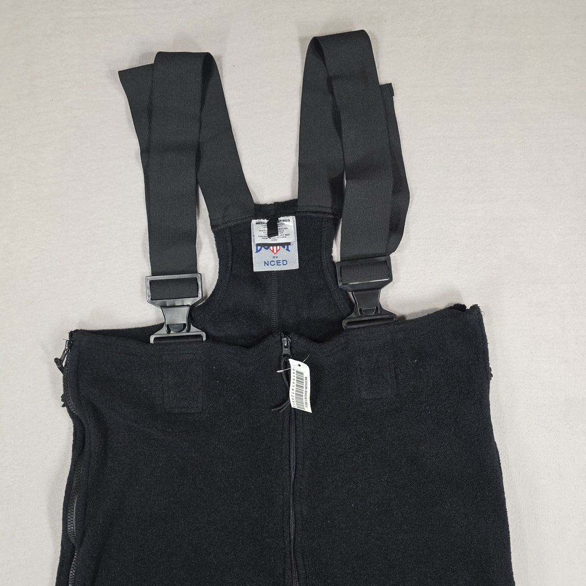 Polartec Classic 200 Fleece Bib Overalls Snow Pants for Ski & Snowboarding - Black, Medium Short