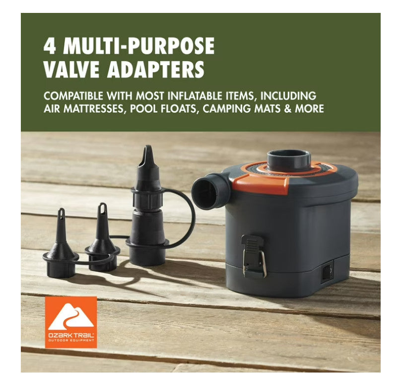 Battery-Powered Electric Air Pump for Inflatable Items - Portable, 430 L/min