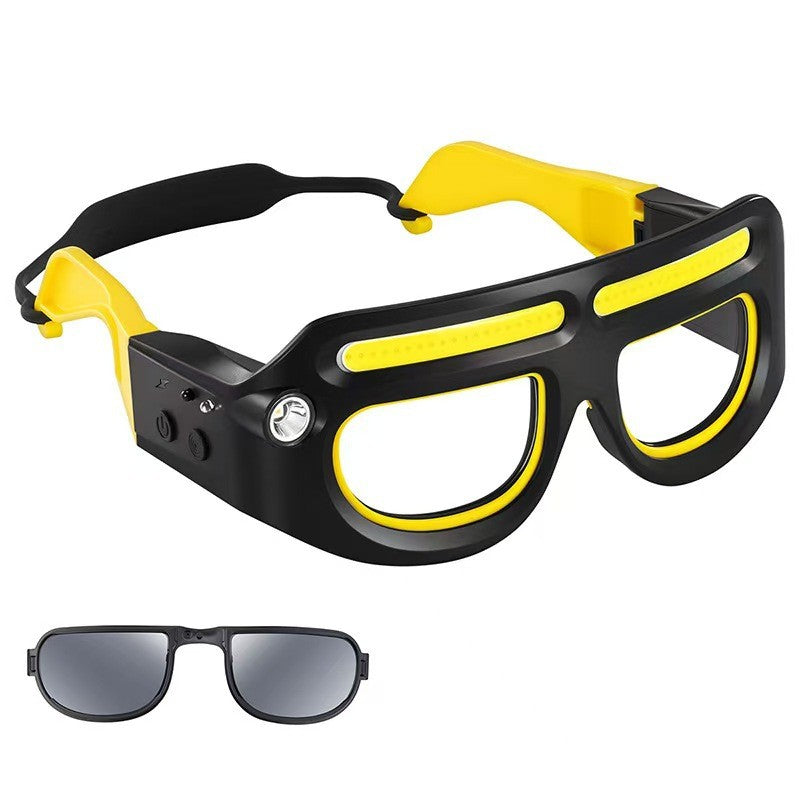 Rechargeable LED Safety Glasses with 5 Light Modes for Running, Cycling & Outdoor Activities