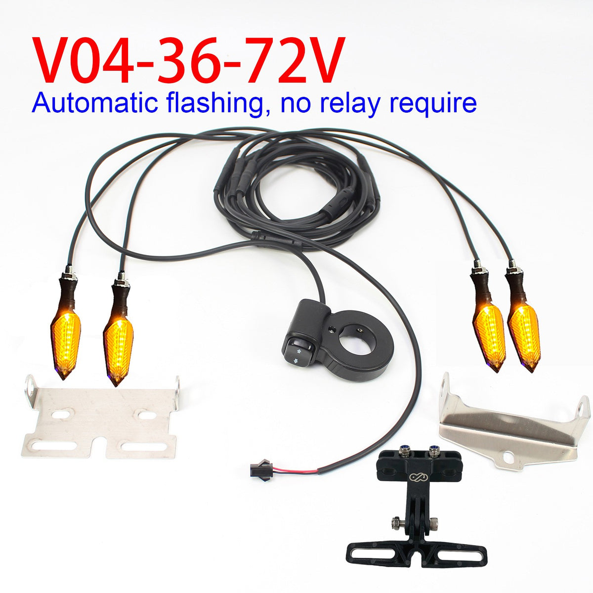 Electric Bicycle Turn Signal Light Kit Waterproof Front & Rear Indicators