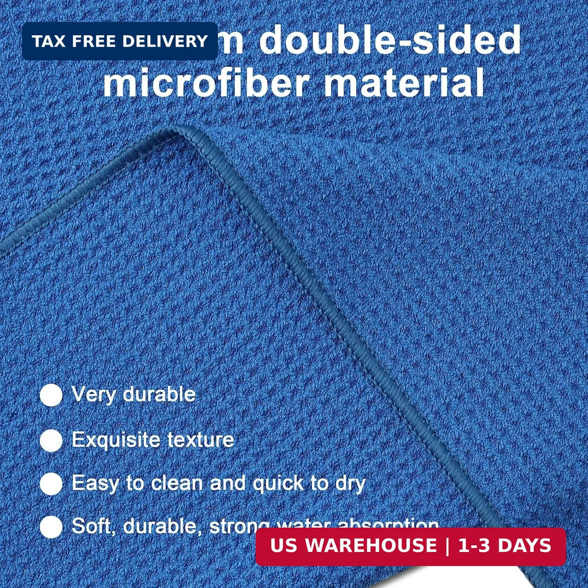 Pro 3 Pack Golf Towels - Microfiber 16x16 Inches with Hook & Loop Fastener