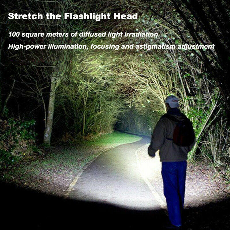 Rechargeable LED Tactical Flashlight - Super Bright Camping Light, USB Powered