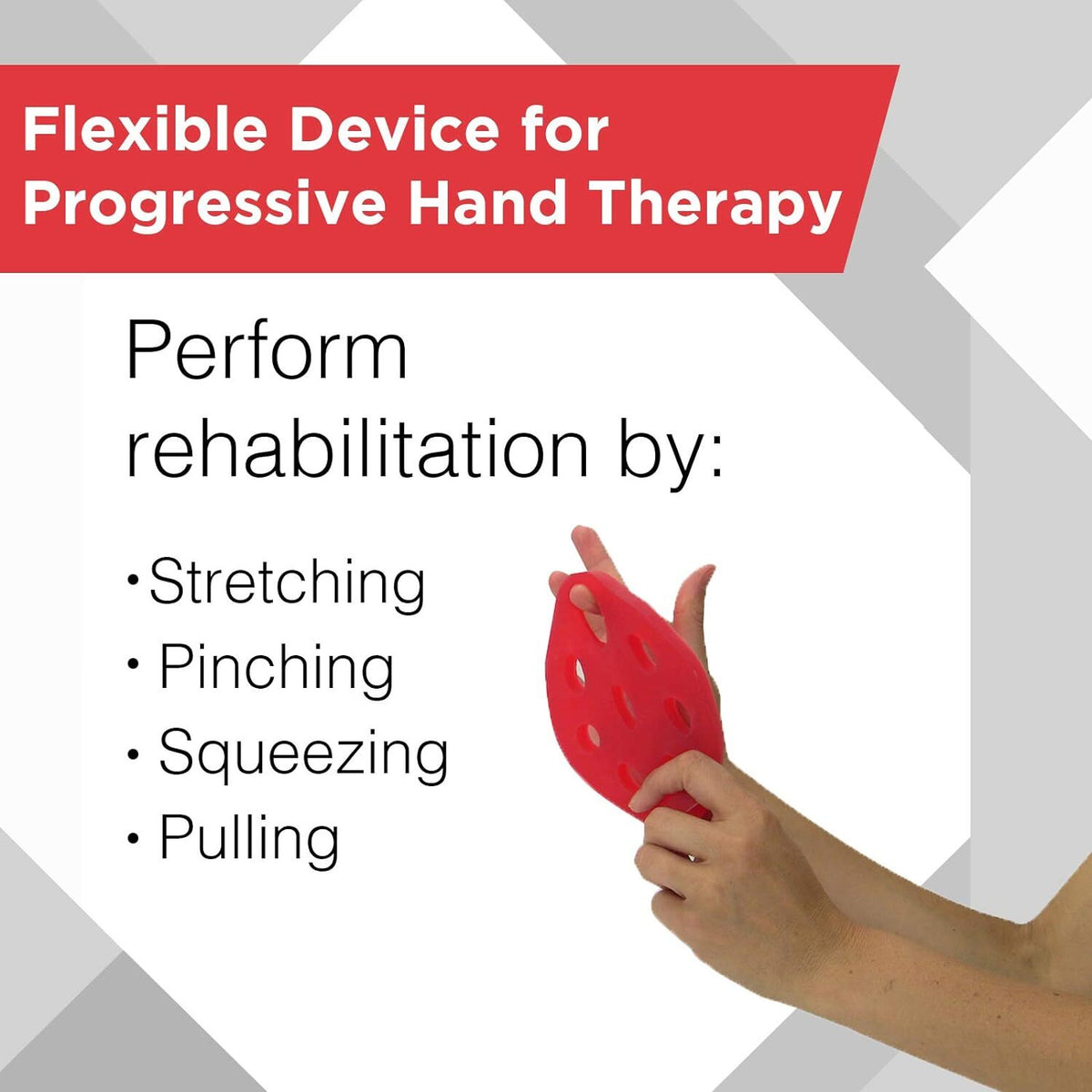 Theraband Hand Xtrainer Non-Latex Hand Therapy Exerciser - Red Soft