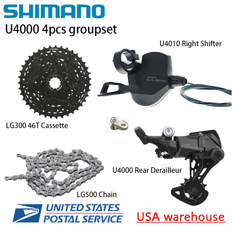 9-Speed Bicycle Groupset with Cassette, Rear Derailleur & Shifter for MTB Trail Riding