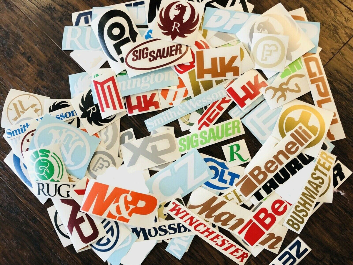 30-Pack Gun, Hunting, Rifle & Pistol Decal Stickers for Safes & Vehicles