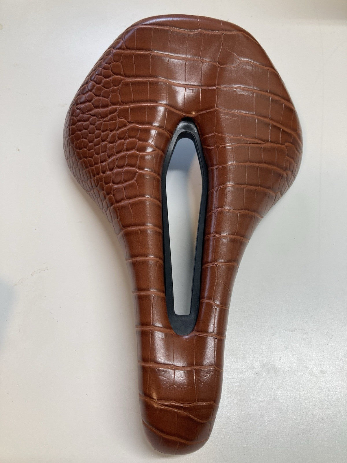 Bike Saddle - 160mm x 250mm Leather-Style Road Gravel Mountain Seat