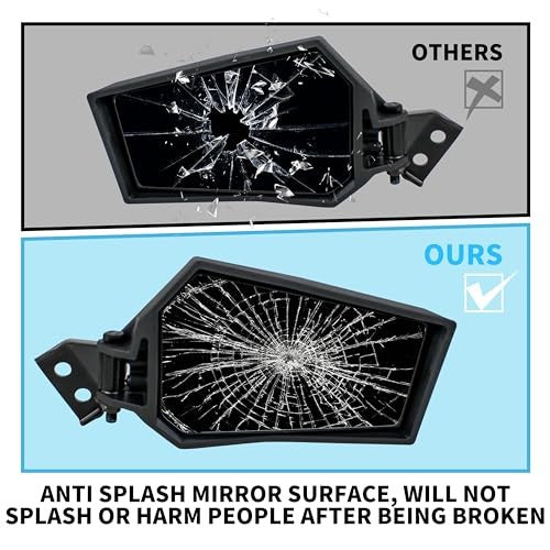 Adjustable Folding Rearview Side Mirrors for Polaris RZR XP 1000