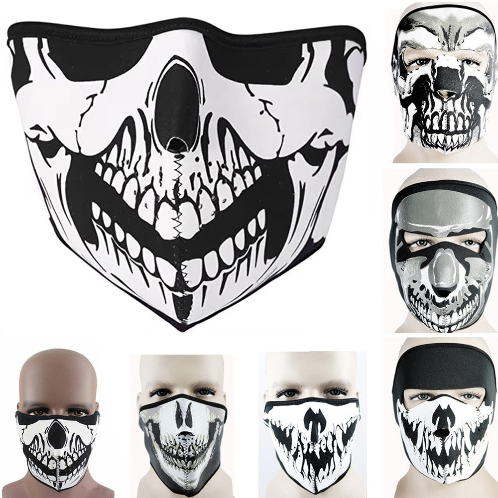 Halloween Skeleton Ghost Skull Face Mask Unisex Balaclava for Outdoor & Cosplay