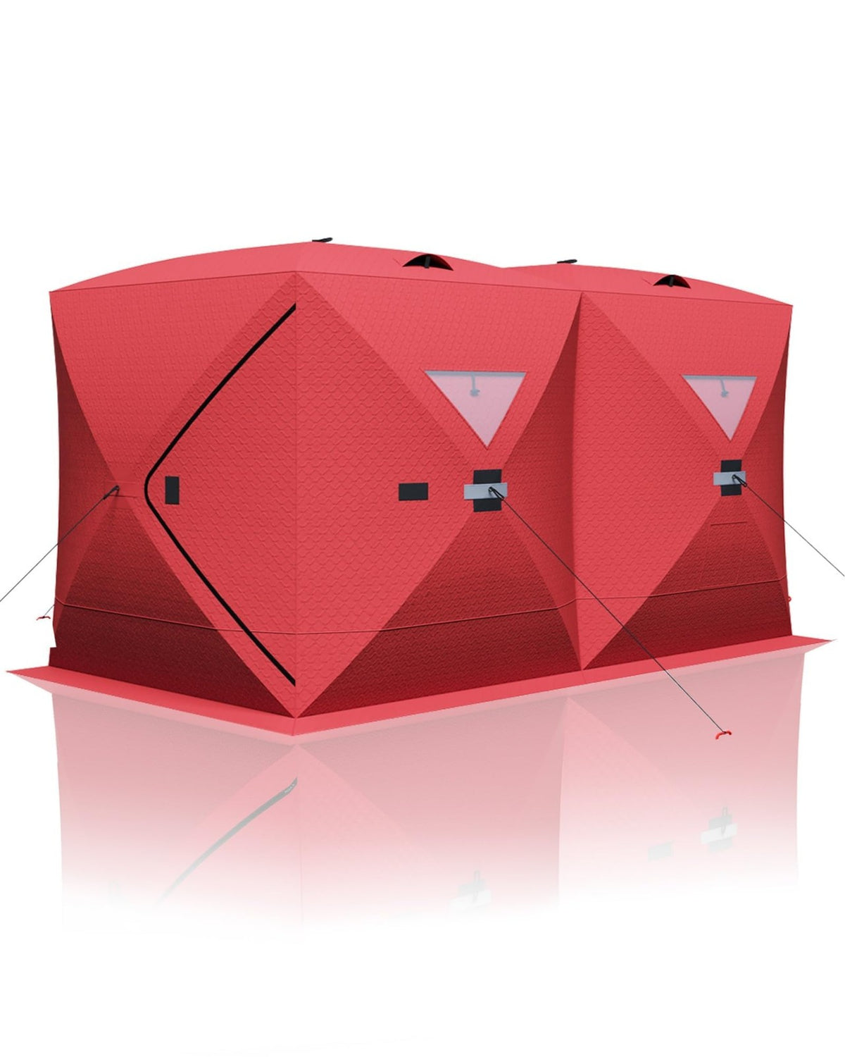 Insulated Pop Up Ice Fishing Shelter for 4-6 People, 210D Oxford Fabric