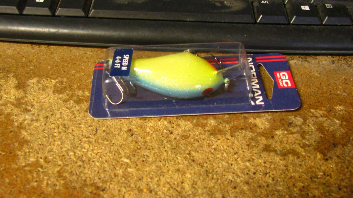 Norman Speed N Crankbait 1/2 oz Diver Fishing Lure - Chartreuse Blue