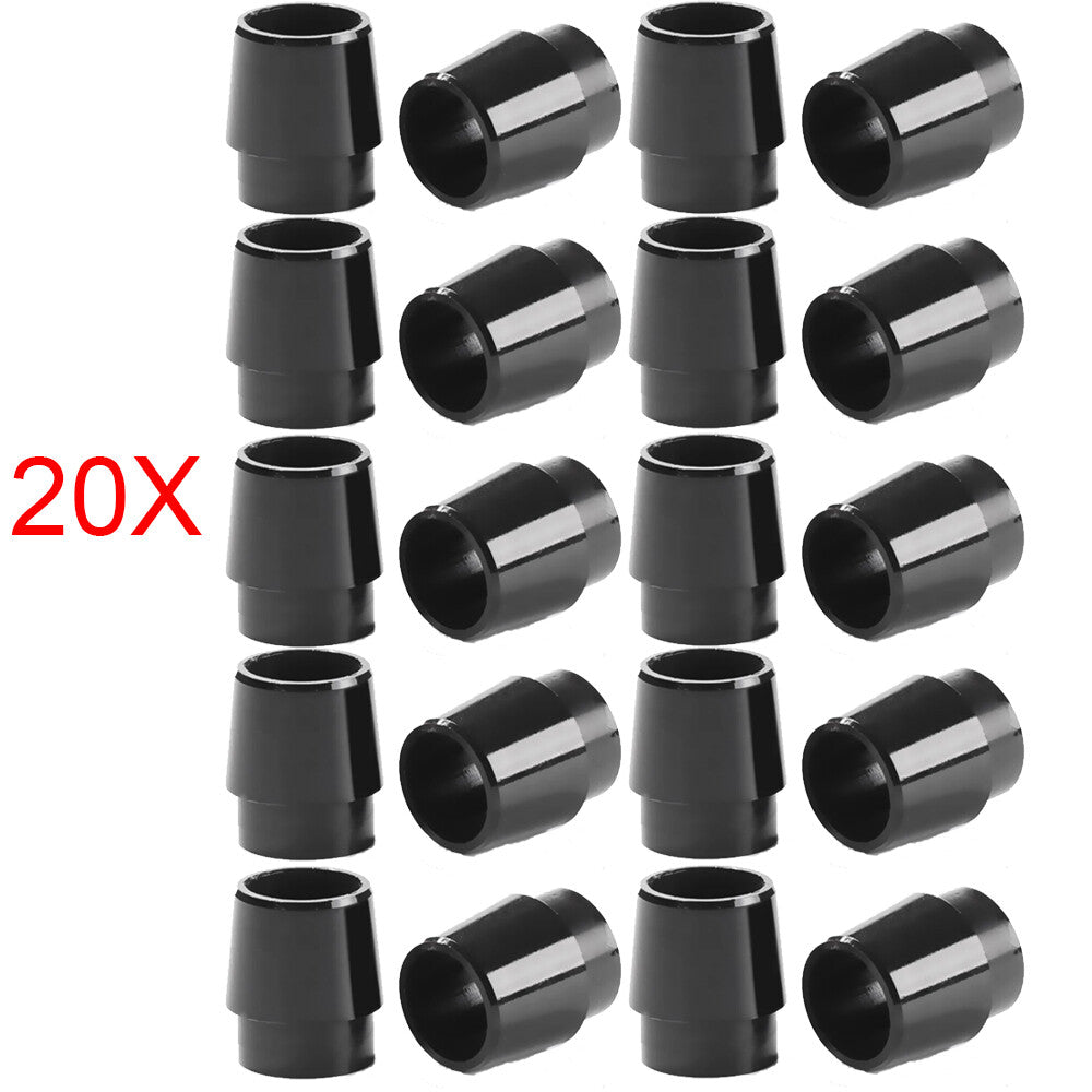 20x Golf Ferrules .335 Collared Black Solid Replacement Parts
