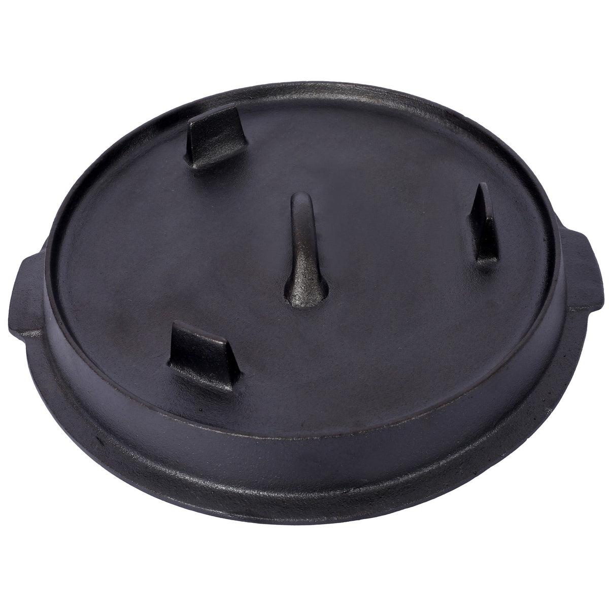 12Qt Cast Iron Dutch Oven with Skillet Lid & Legs for Camping BBQ