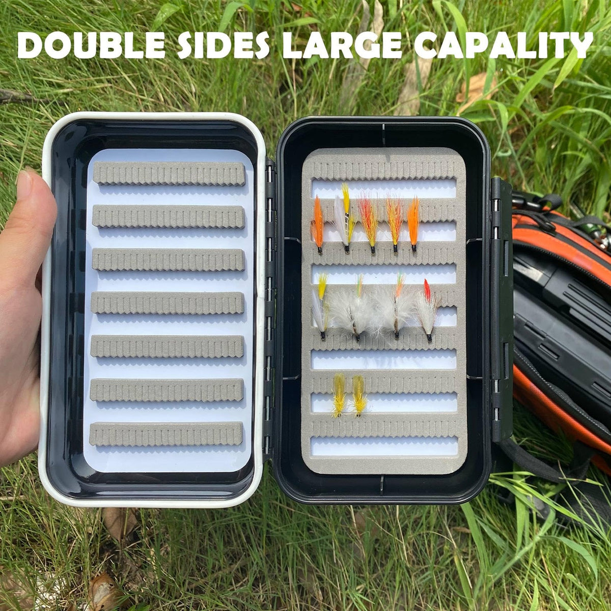 Waterproof Double Sided Fly Fishing Box with Foam Insert - Holds 322 Flies