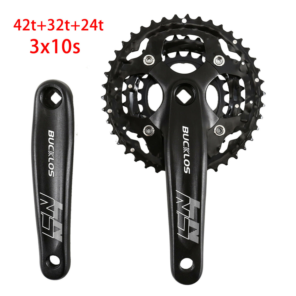 MTB Crankset 22-44T Double & Triple Chainring Compatible with Shimano BCD 104mm