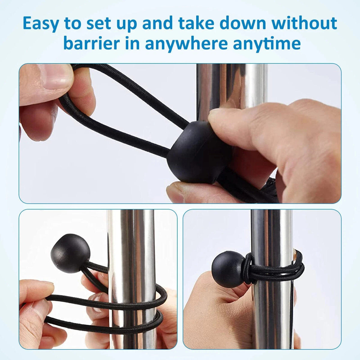 30pcs 4 Inch Black Bungee Cord Tie Downs for Camping and Outdoor Use
