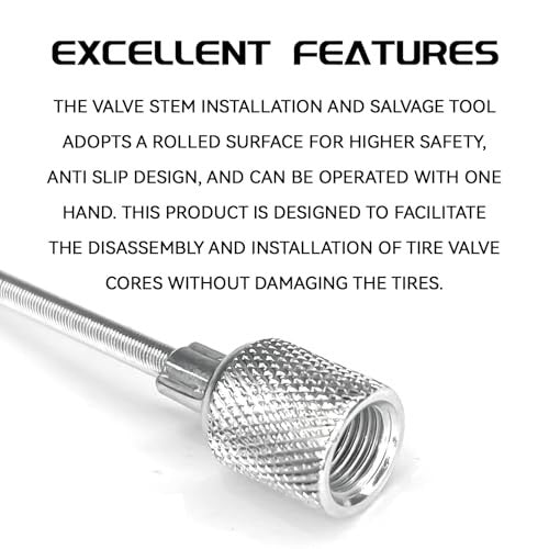 Valve Stem Puller Tool for Tire Valve Core Removal and Installation
