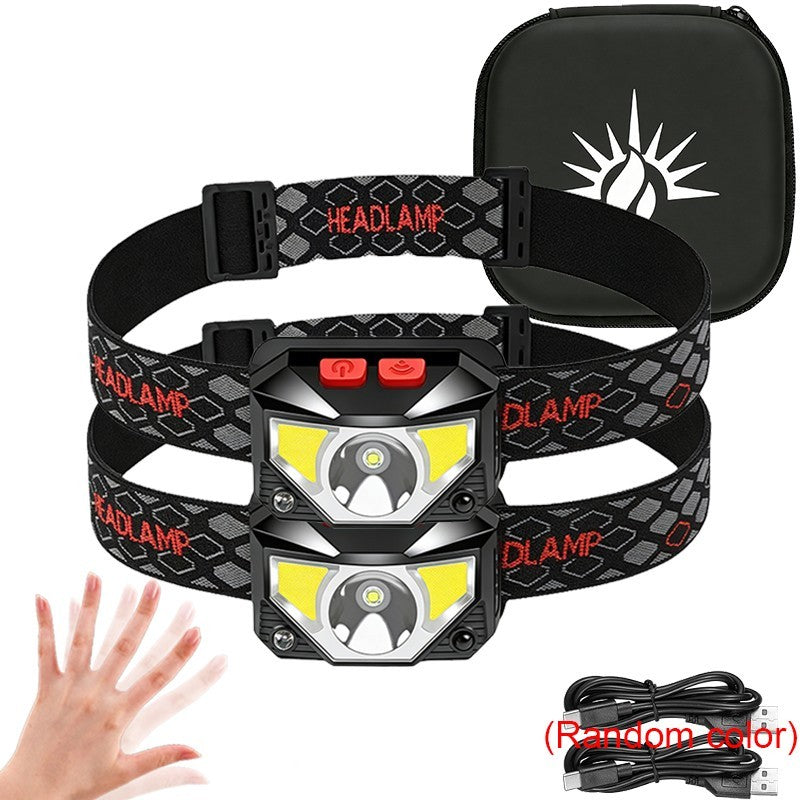 Rechargeable LED Headlamp with Red White Light Modes Waterproof Camping Light