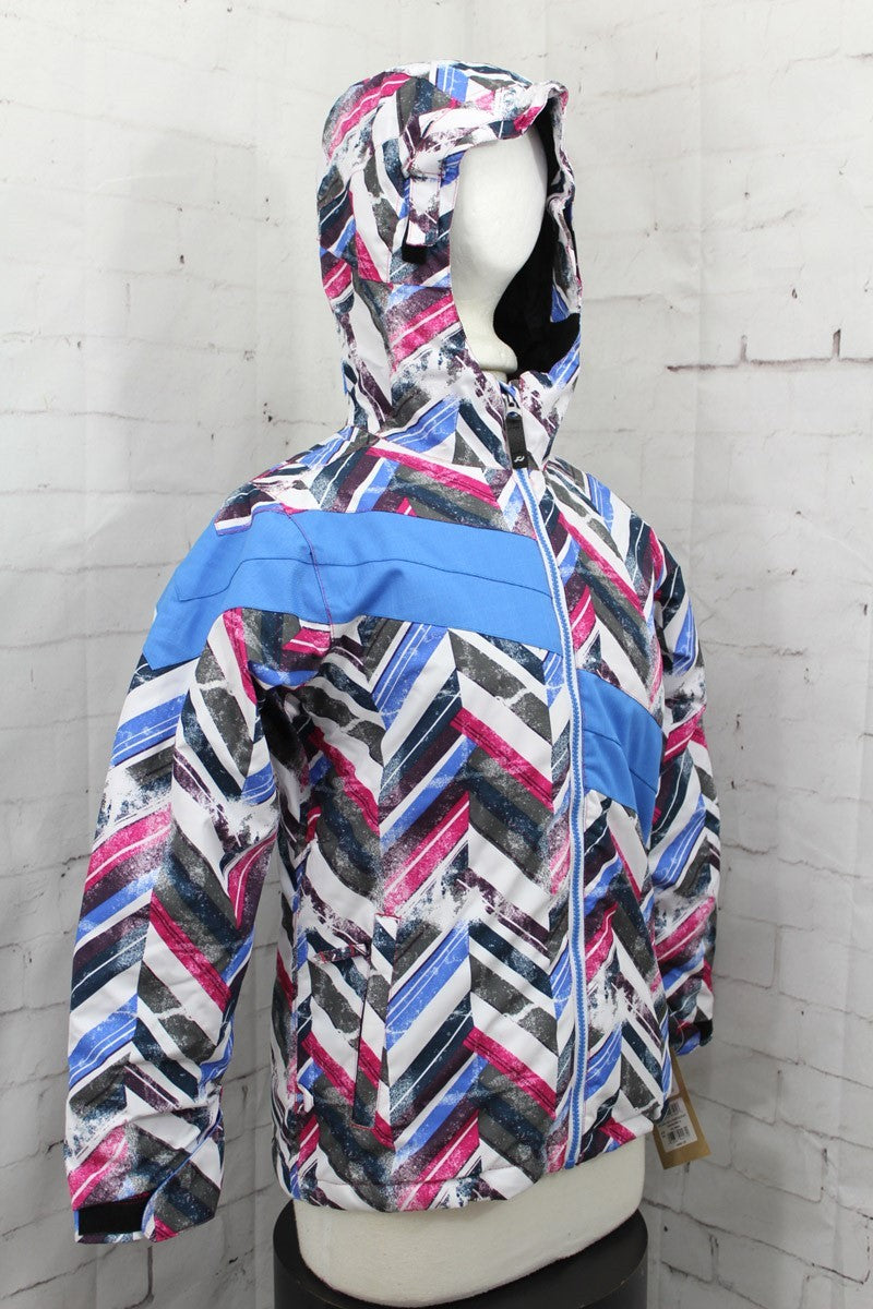 Girls 3-in-1 Snow Jacket with Fleece Liner Chevron Print Youth Outerwear