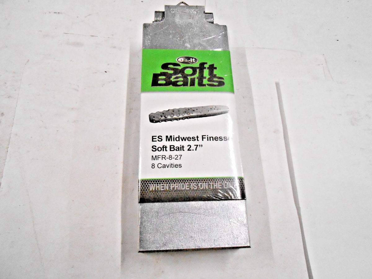 Soft Plastic Bait Mold for Fishing - 2.7 Inch Finesse Lure - Midwest Finesse