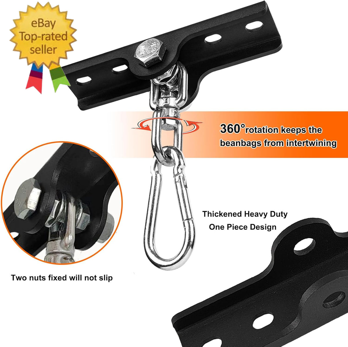 Heavy Boxing Bag Hanger for Wall & Ceiling - 360° Swivel Mount Bracket