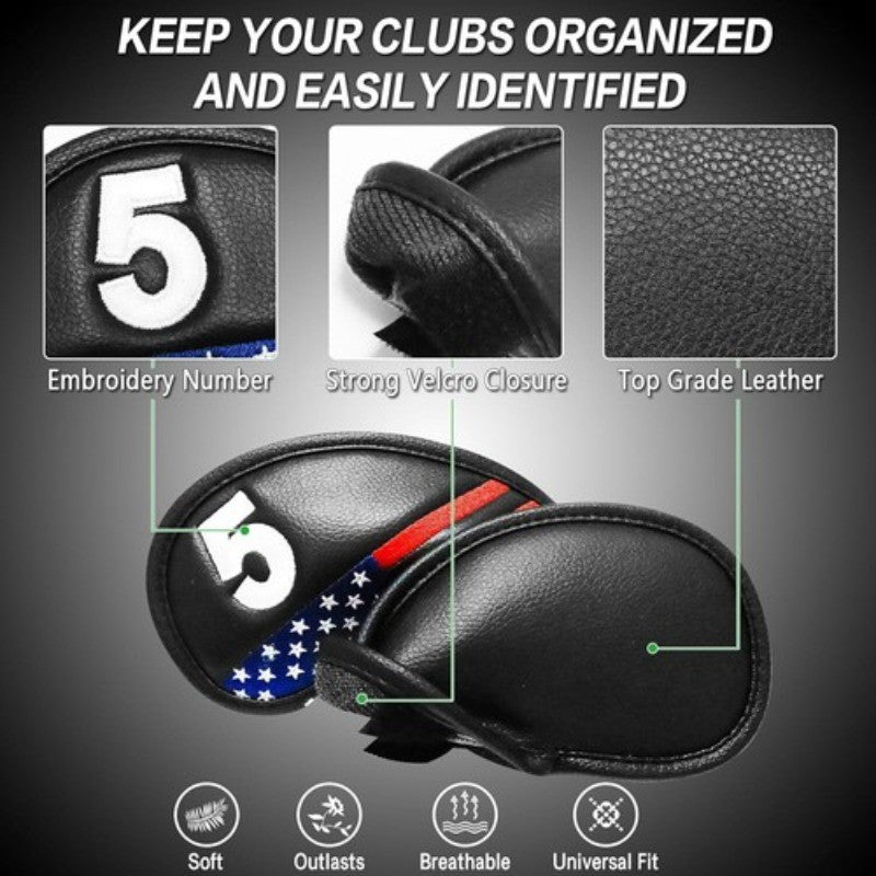 Universal Fit Golf Iron Head Covers for All Major Clubs - Perfect for Golfers