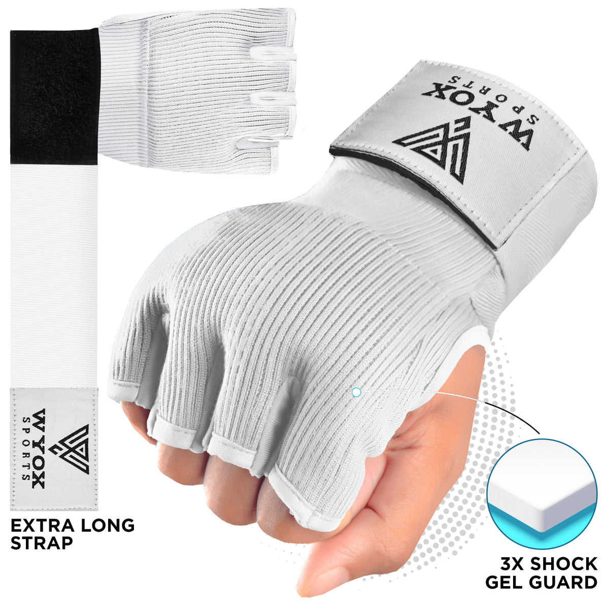 MMA Gloves & Gel Boxing Hand Wraps Set for Kickboxing Sparring Training