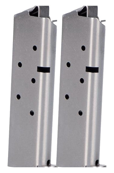 2-Pack Stainless Steel Magazines for Colt Mustang Plus II & Government 380 ACP 7 Rounds