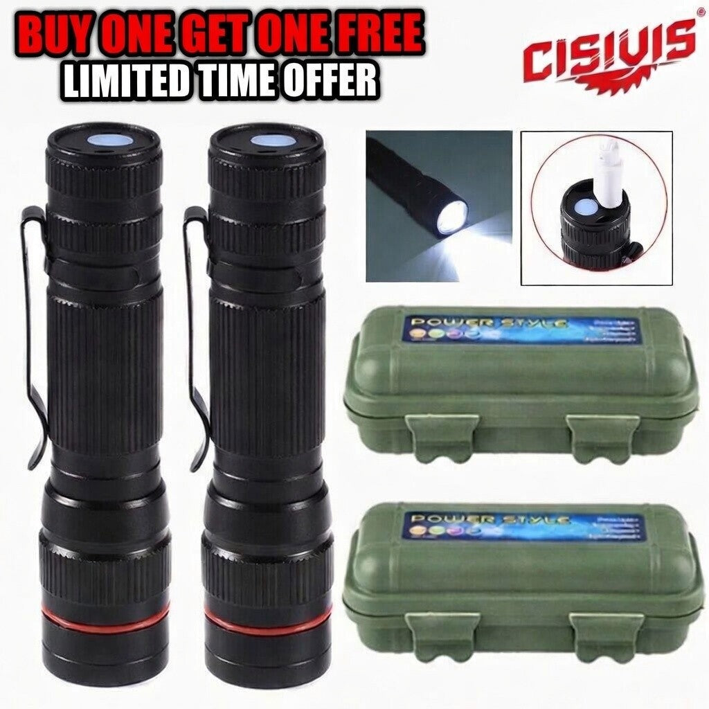 Mini LED Flashlight Rechargeable Pocket Torch Super Bright Focused Beam