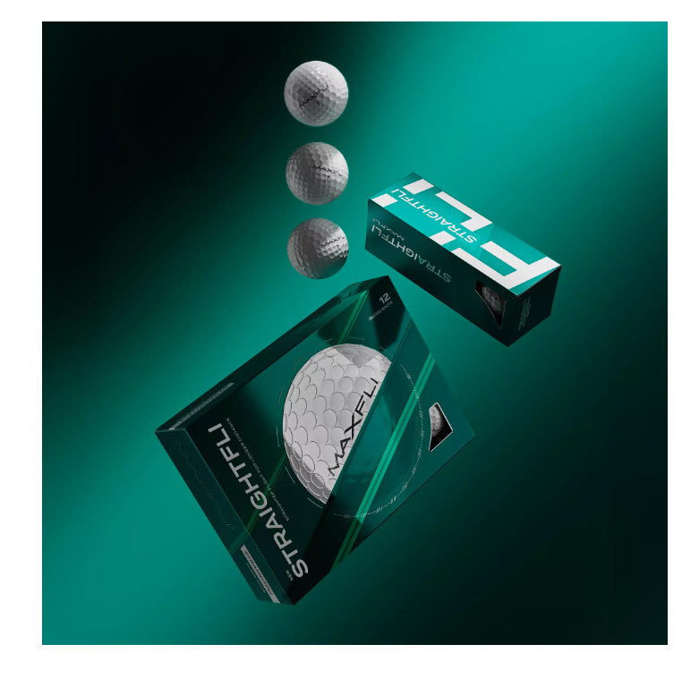 Maxfli Golf Balls Bulk 36 Pack - Gloss White, 20% Straighter Flight