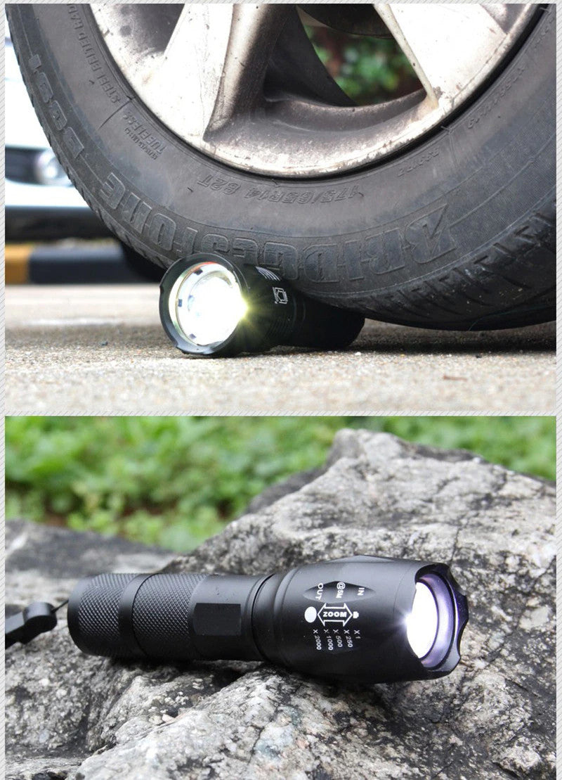 Super-Bright 90000LM LED Tactical Flashlight 2 Pack, 5 Modes, Zoomable
