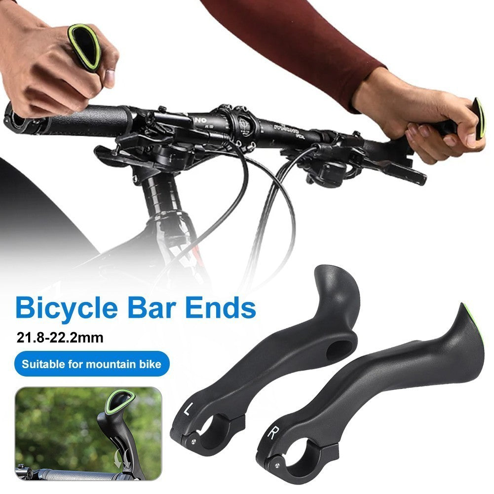 Ergonomic Bicycle Bar Ends for 21.8-22.2mm Handlebars - Lightweight Carbon