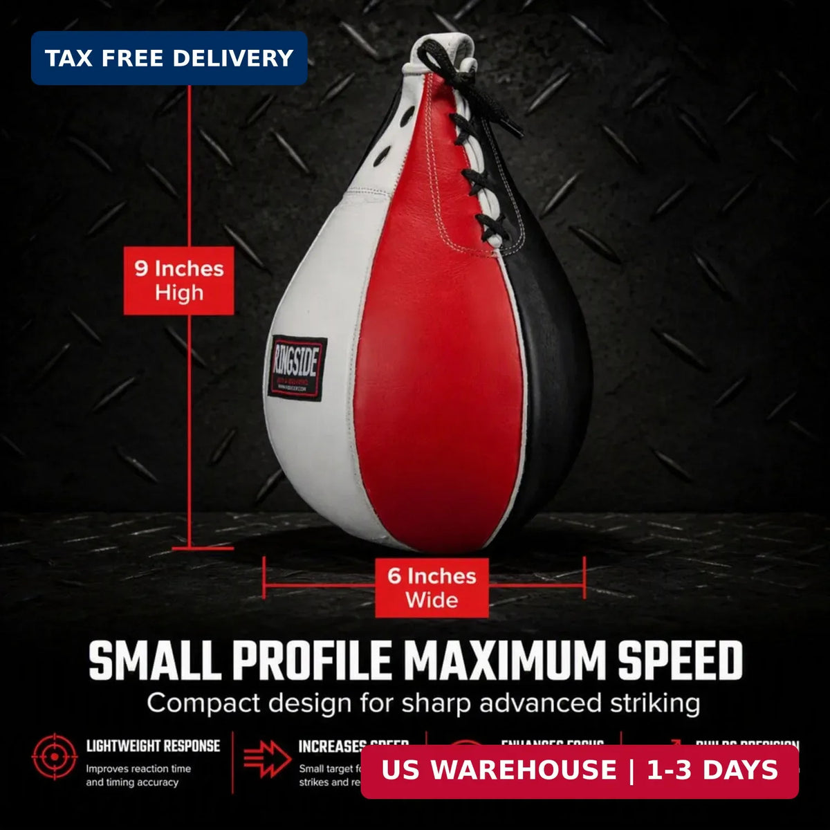 Boxing Speed Bag - Durable Leather Construction with Reinforced Triple-Stitched Seams