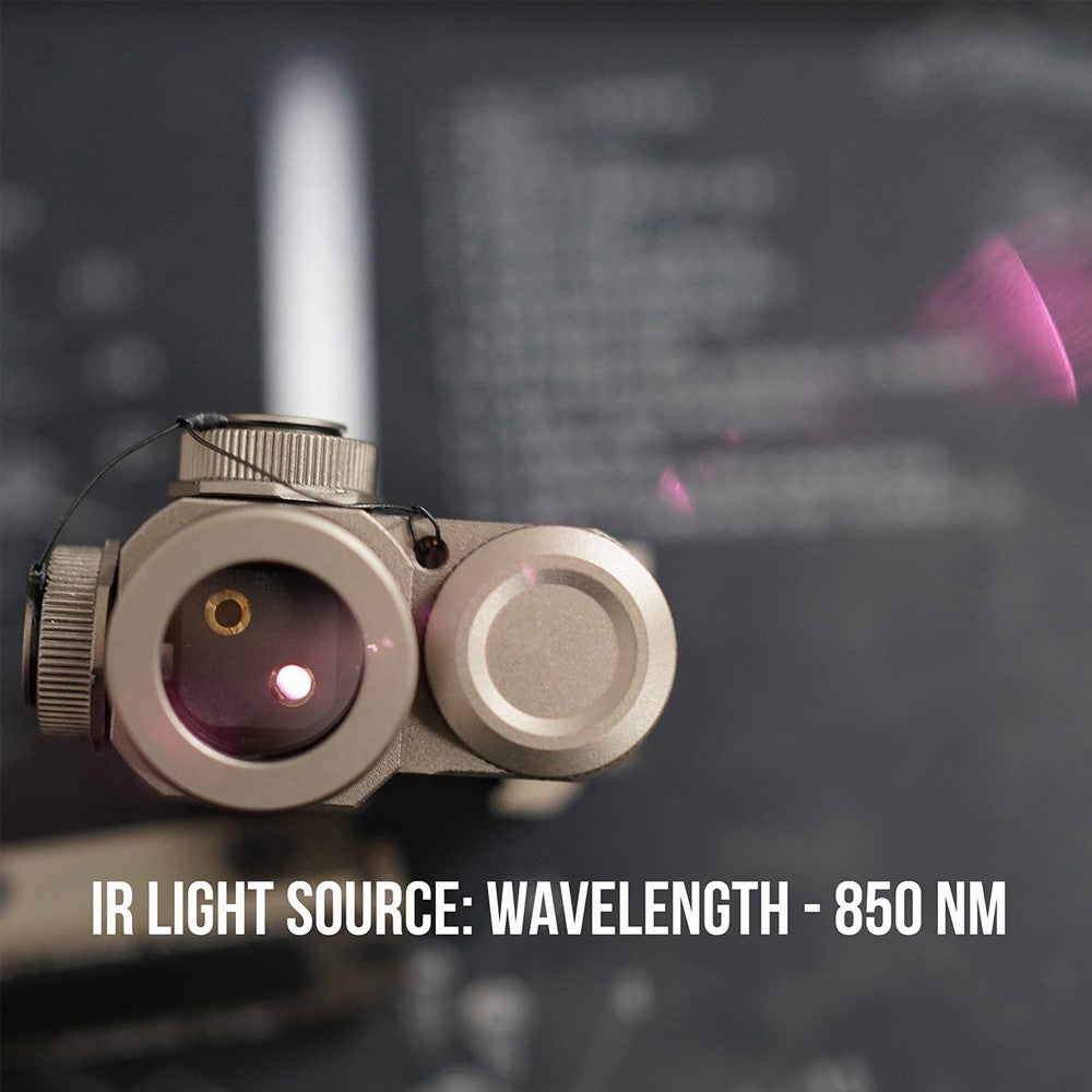 IR & Green Laser Dot Sight Scope for Hunting with Mount - TAN