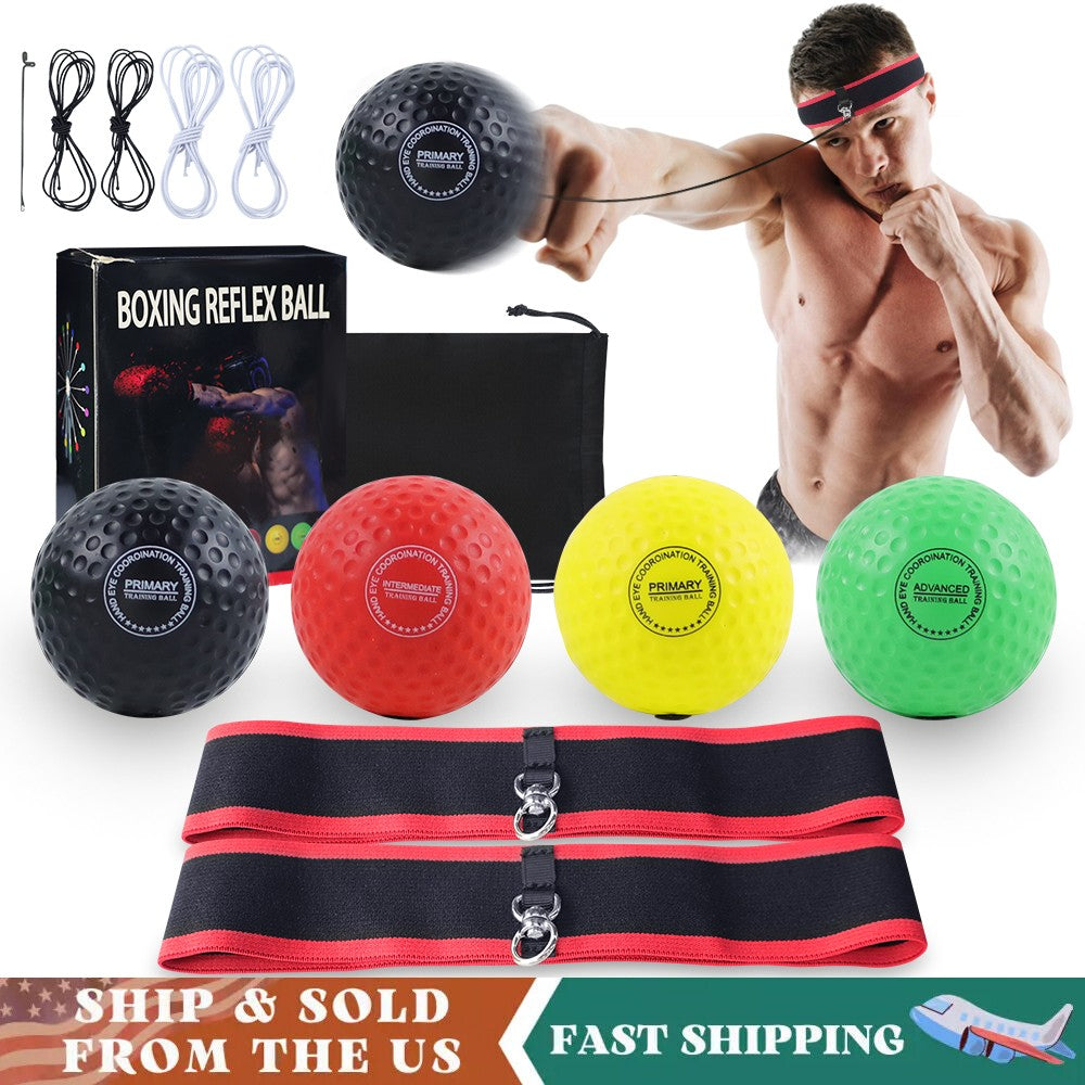 Reflex Boxing Speed Ball with Adjustable Headbands for Punch Training Fitness