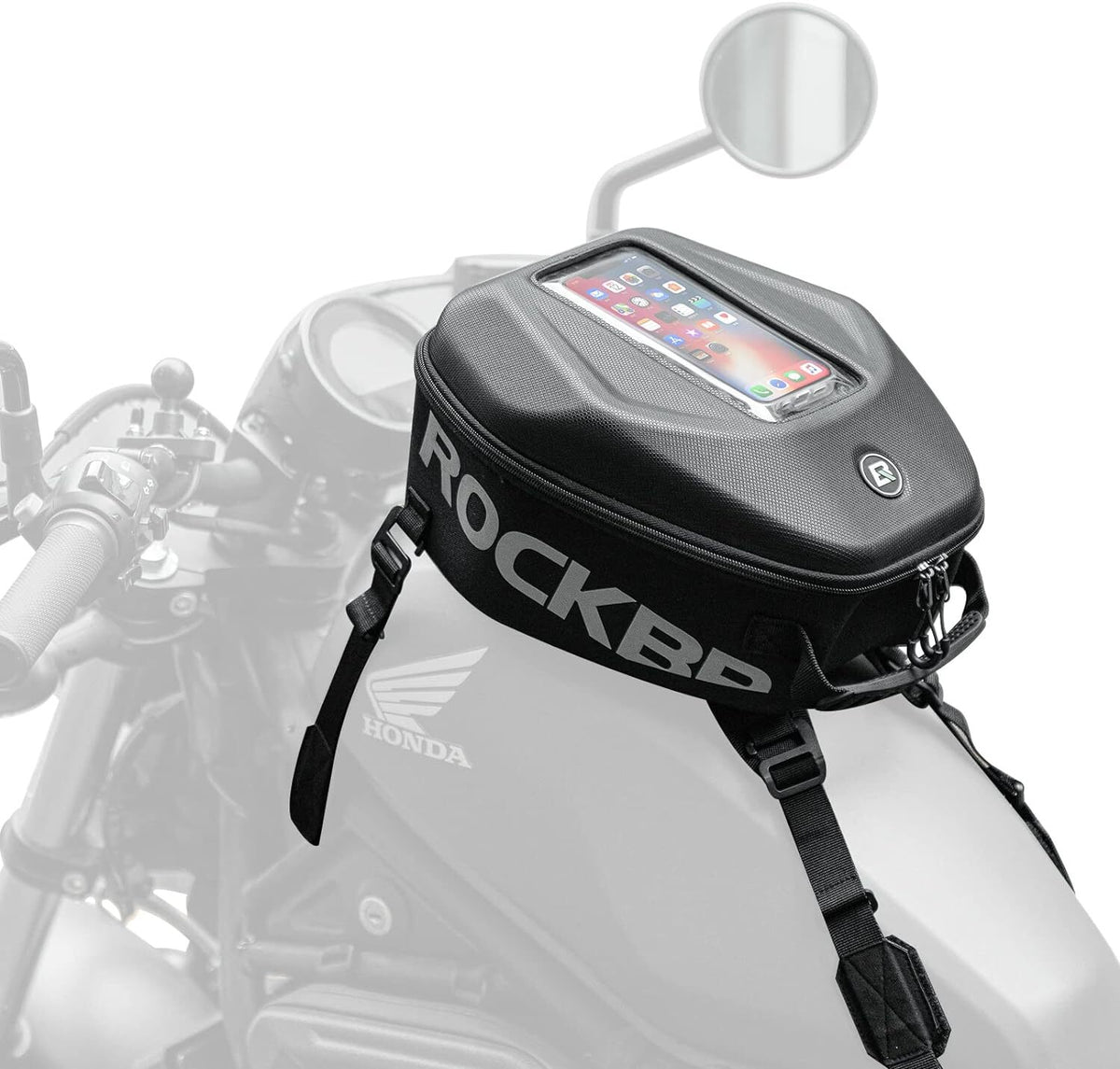 Waterproof Motorcycle Tank Bag with 7L Capacity & Touch Screen Window
