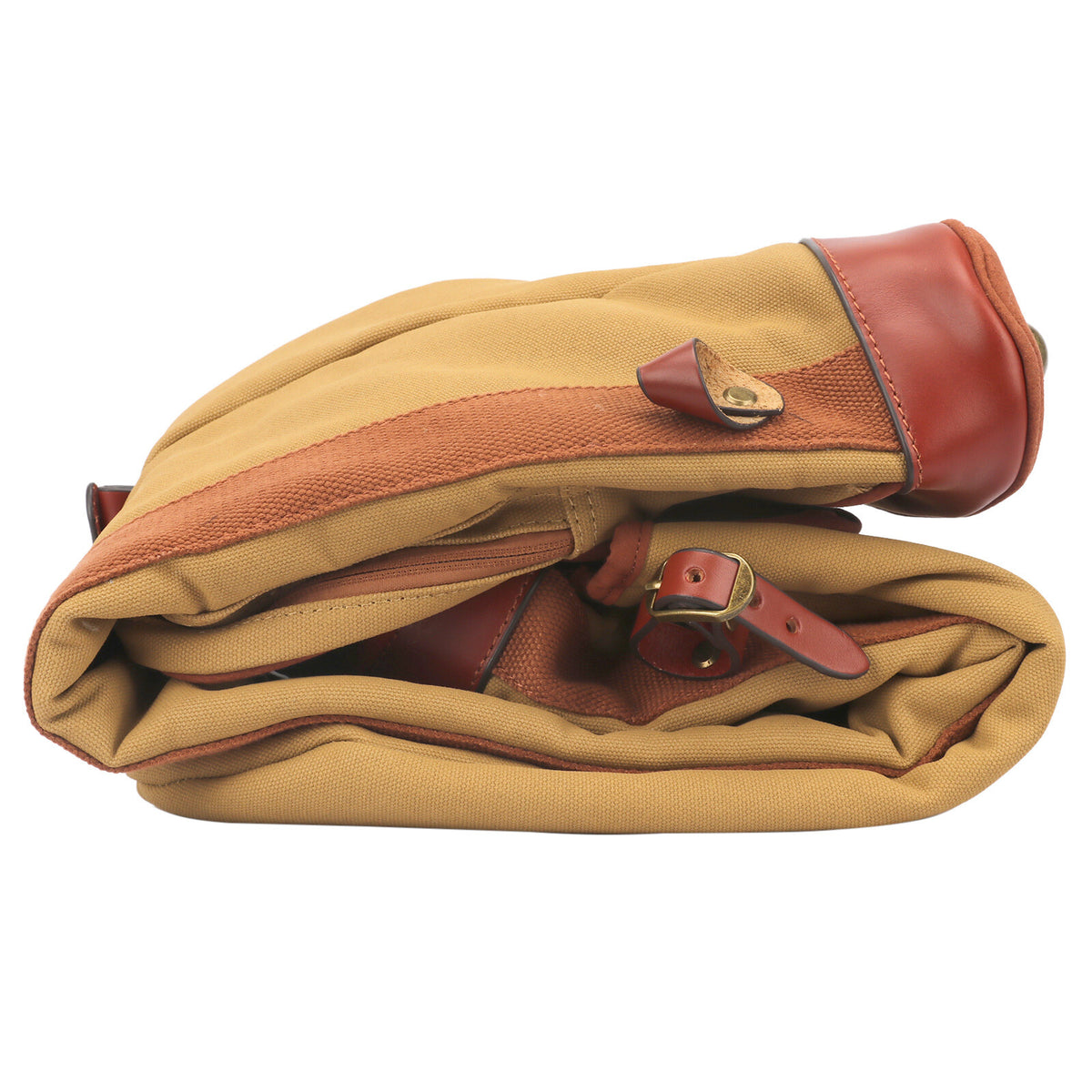 Vintage Canvas Leather Golf Bag with Padded Straps and Accessories
