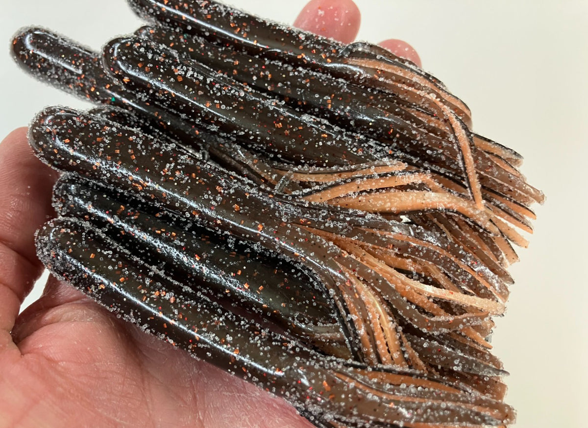 4.5-Inch Bass Soft Plastic Tubes 20 Pack - Durable Hand Dipped Lures